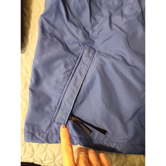 Vintage LL Bean Jacket Women's M Full Zip Hooded Windbreaker Blue Black USA P285 - Picture 6 of 8